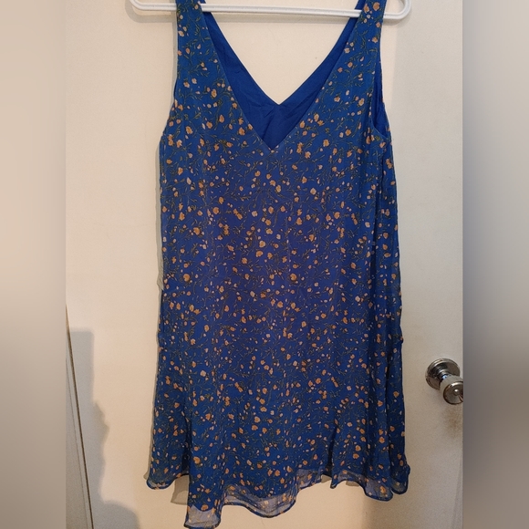 Charles Henry Floral Tank Dress In Blue Wild Flowers SZ.S NWT - Picture 3 of 8
